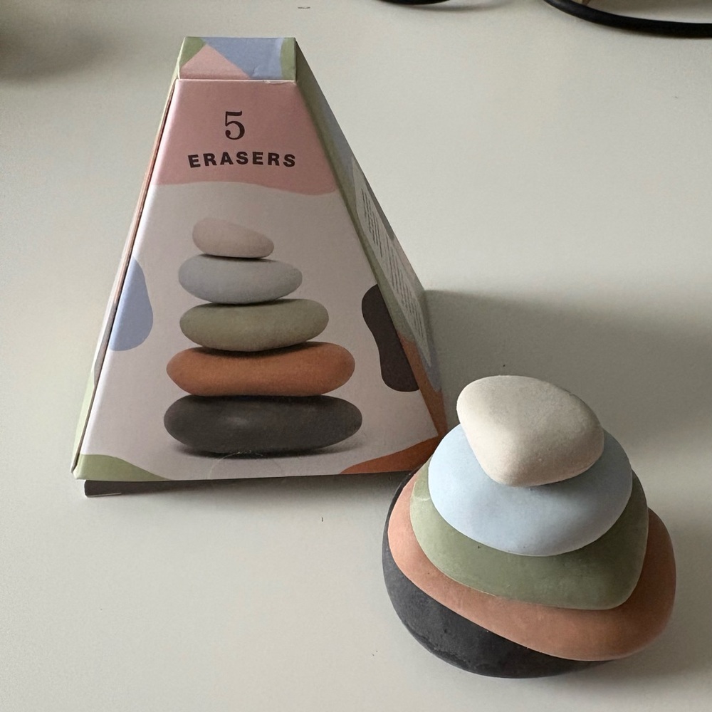 Stackable Stone Erasers Set